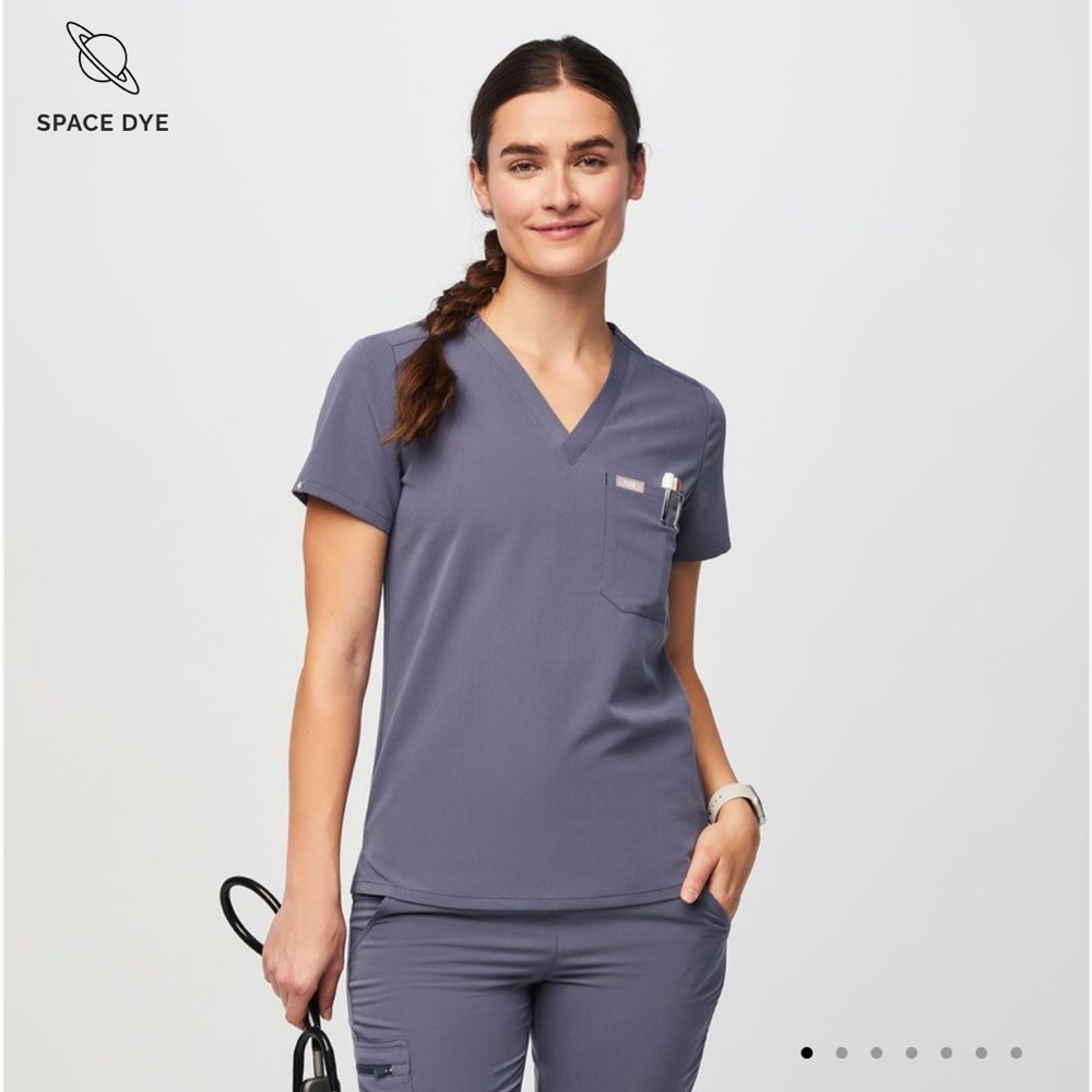 FIGS Space Navy Catarina Top NWT